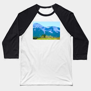 Rocky mountain illustration Baseball T-Shirt